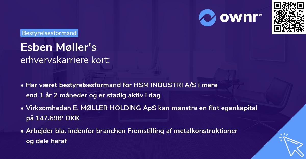 Esben Møller's erhvervskarriere kort