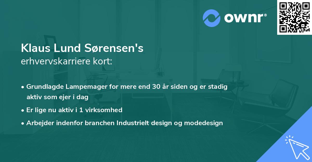 Klaus Lund Sørensen's erhvervskarriere kort