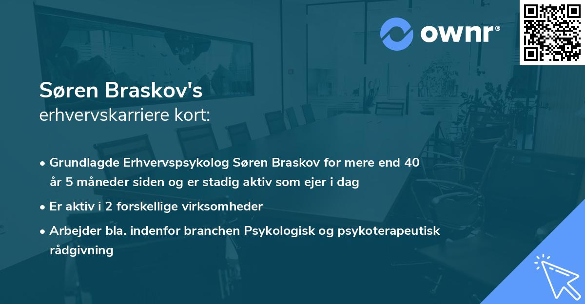 Søren Braskov's erhvervskarriere kort