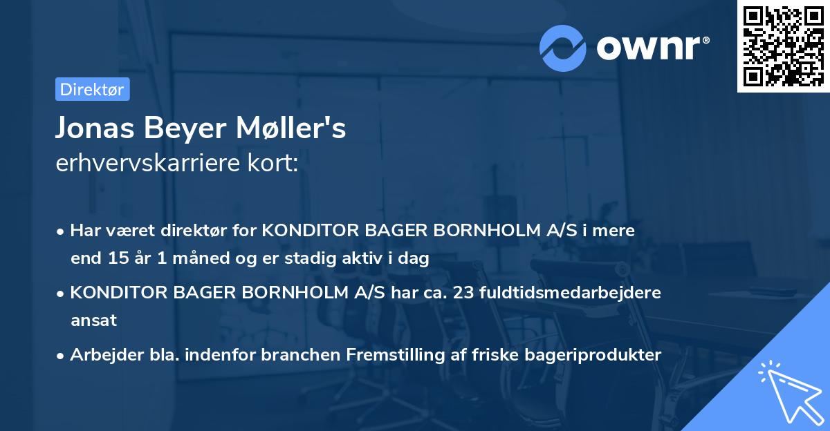 Jonas Beyer Møller's erhvervskarriere kort