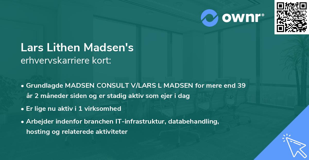 Lars Lithen Madsen's erhvervskarriere kort