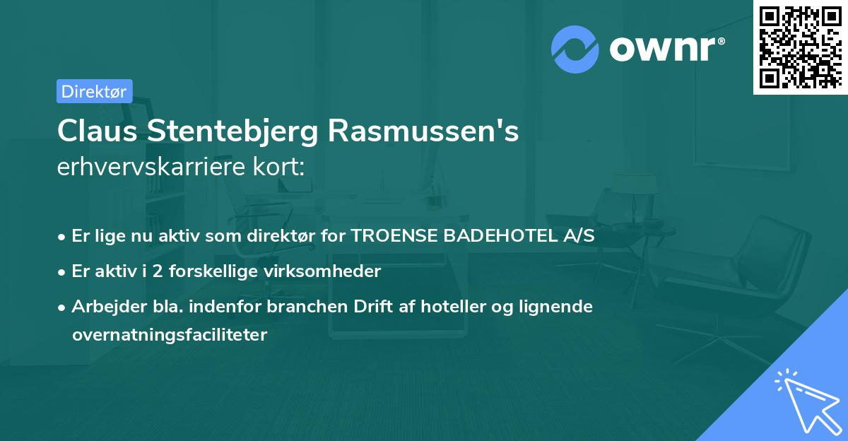 Claus Stentebjerg Rasmussen's erhvervskarriere kort