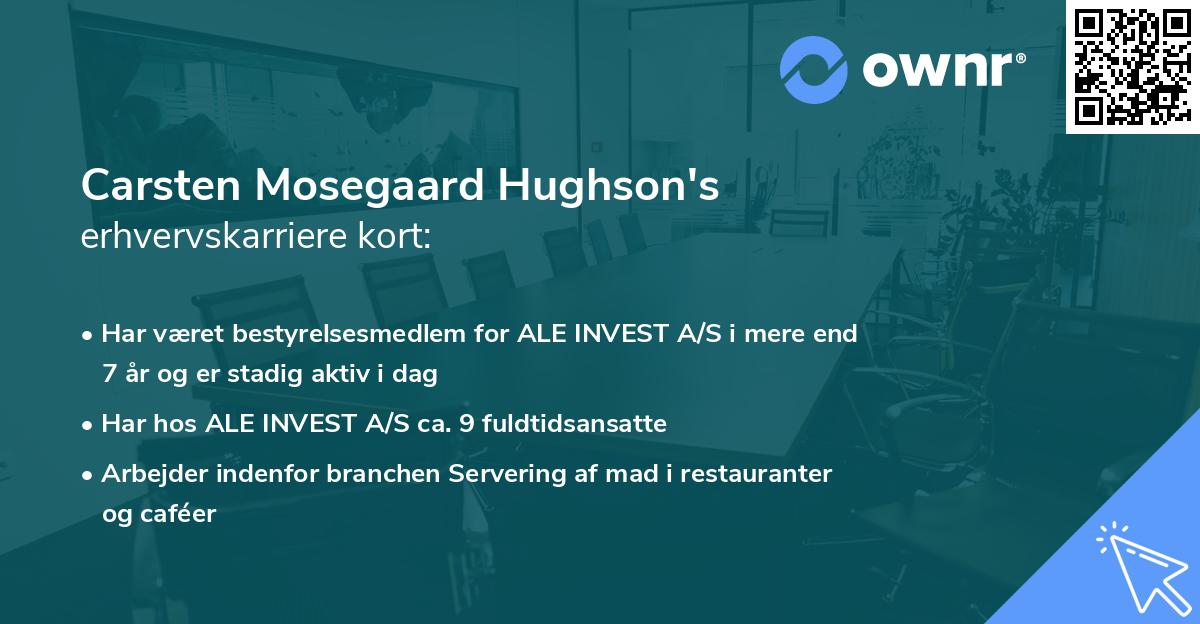 Carsten Mosegaard Hughson's erhvervskarriere kort