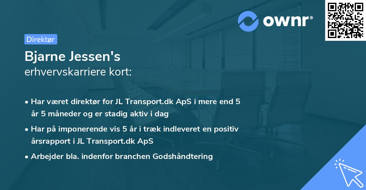 Bjarne Jessen's erhvervskarriere kort