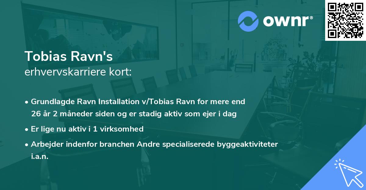 Tobias Ravn's erhvervskarriere kort
