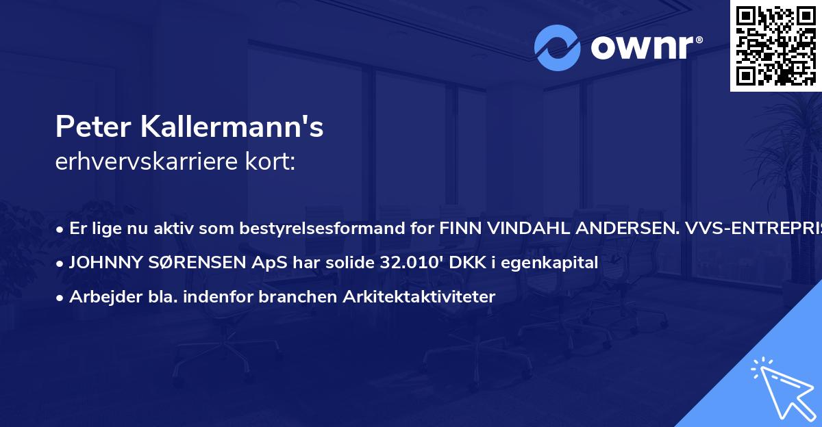 Peter Kallermann's erhvervskarriere kort