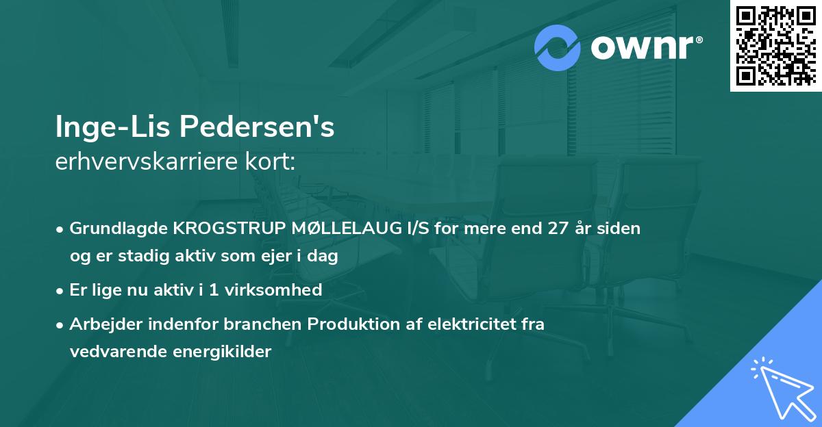 Inge-Lis Pedersen's erhvervskarriere kort