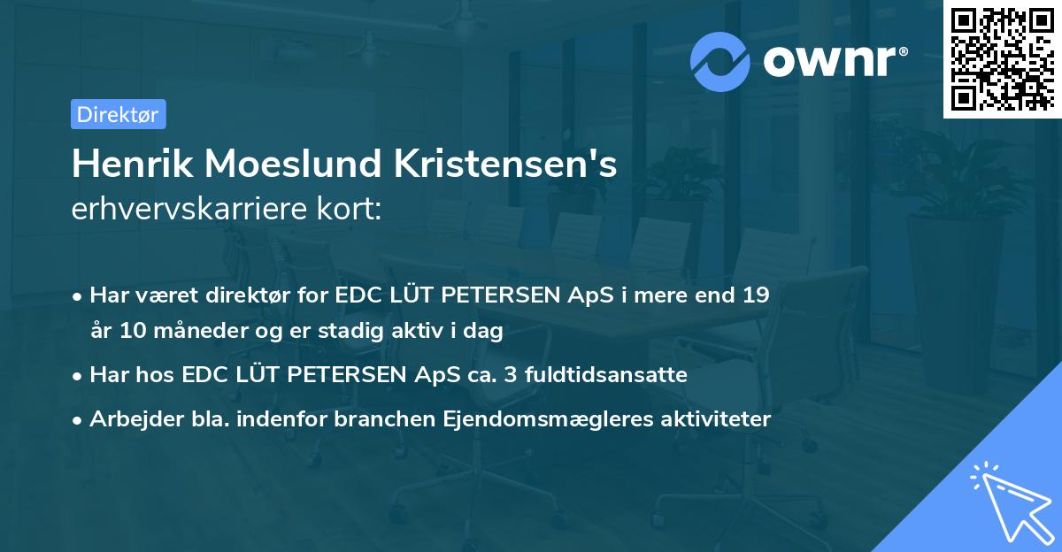 Henrik Moeslund Kristensen's erhvervskarriere kort
