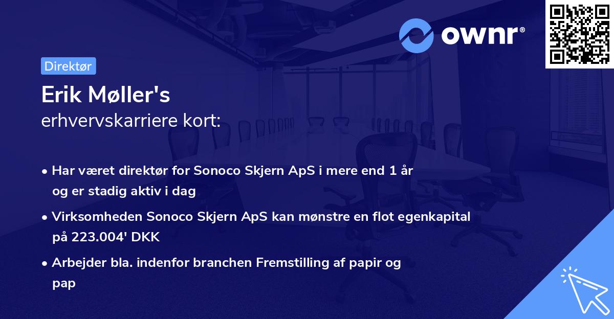 Erik Møller's erhvervskarriere kort