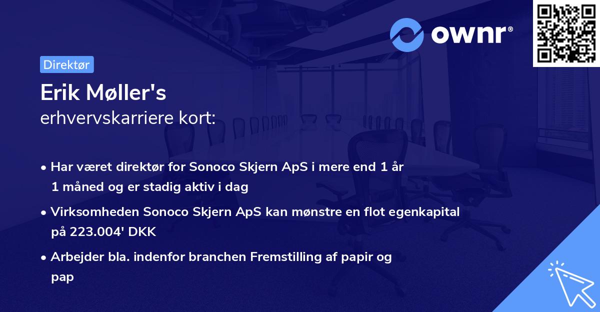 Erik Møller's erhvervskarriere kort