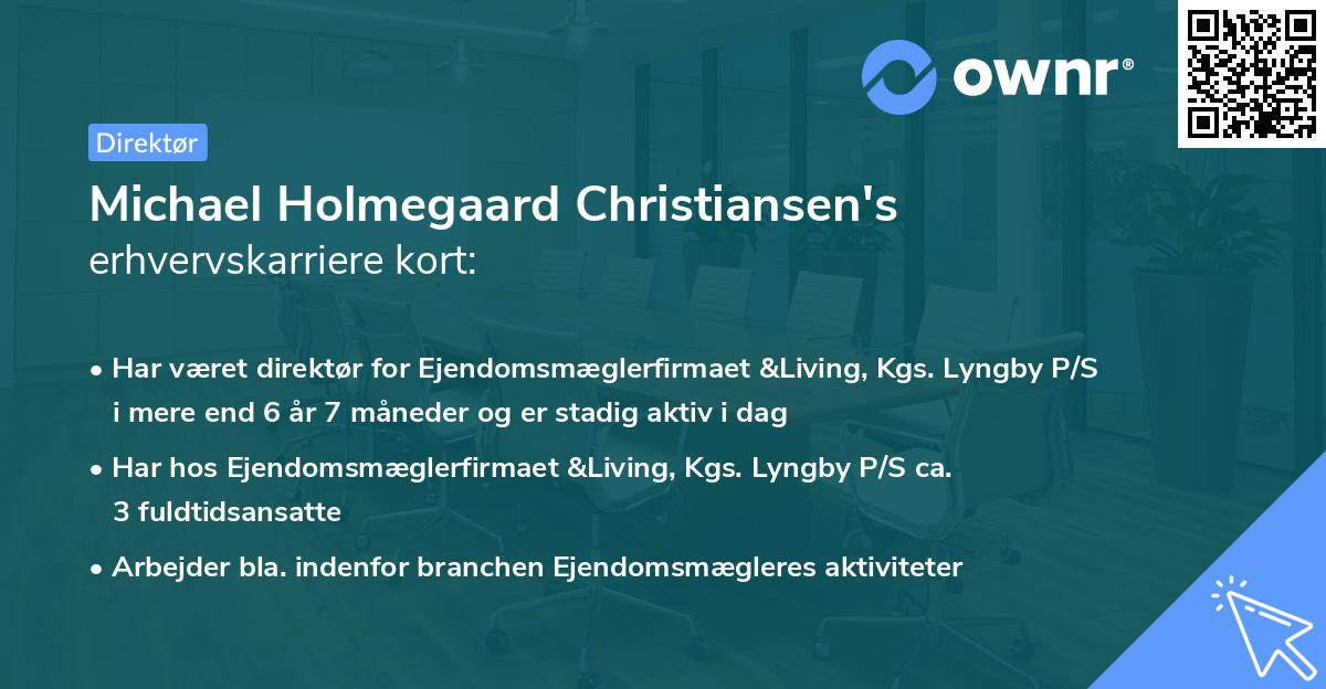 Michael Holmegaard Christiansen's erhvervskarriere kort
