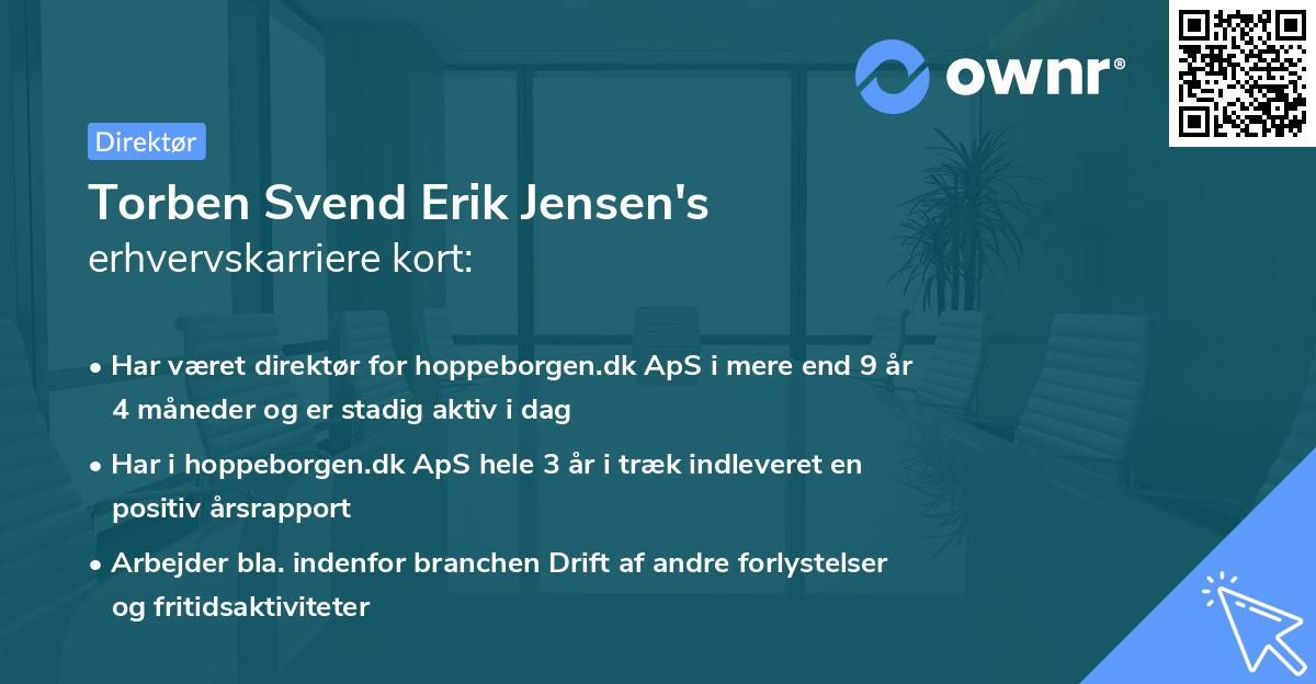 Torben Svend Erik Jensen's erhvervskarriere kort