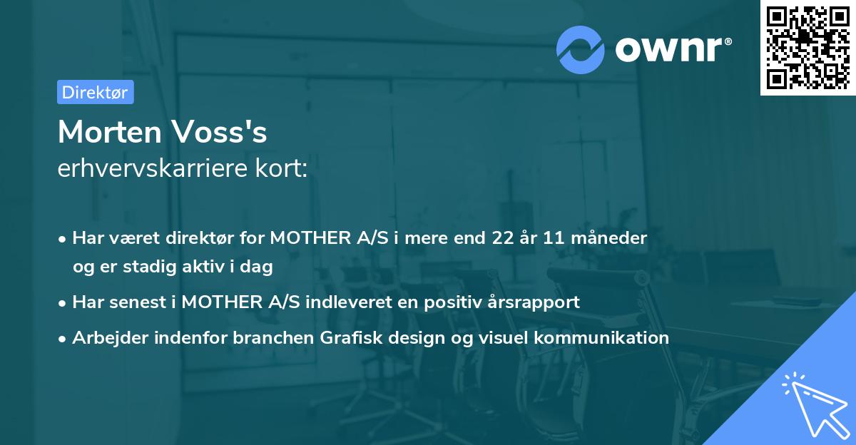 Morten Voss's erhvervskarriere kort