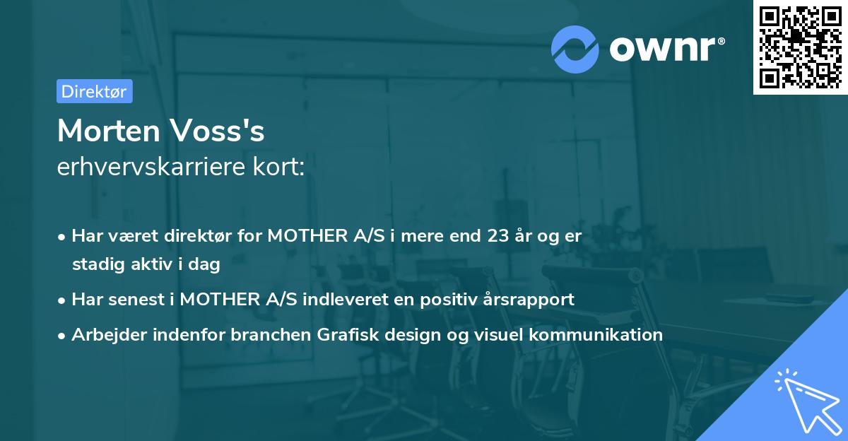 Morten Voss's erhvervskarriere kort