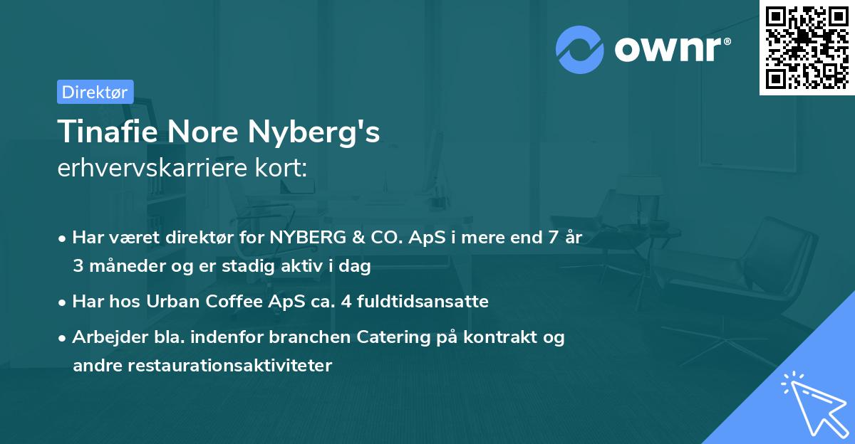 Tinafie Nore Nyberg's erhvervskarriere kort