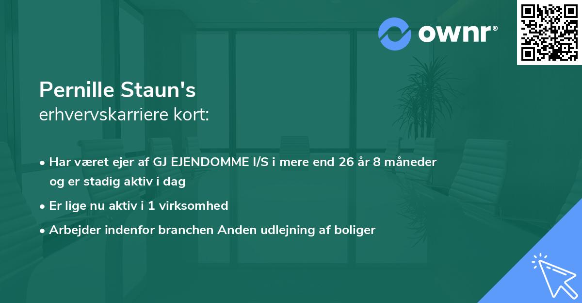 Pernille Staun's erhvervskarriere kort