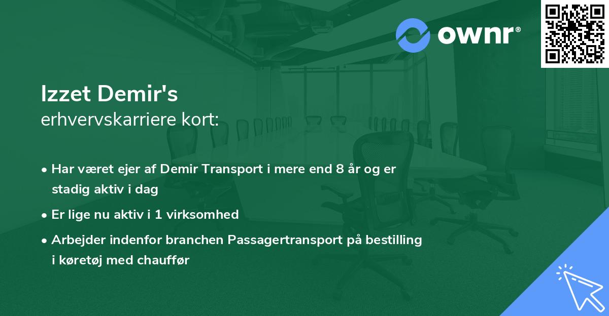 Izzet Demir's erhvervskarriere kort