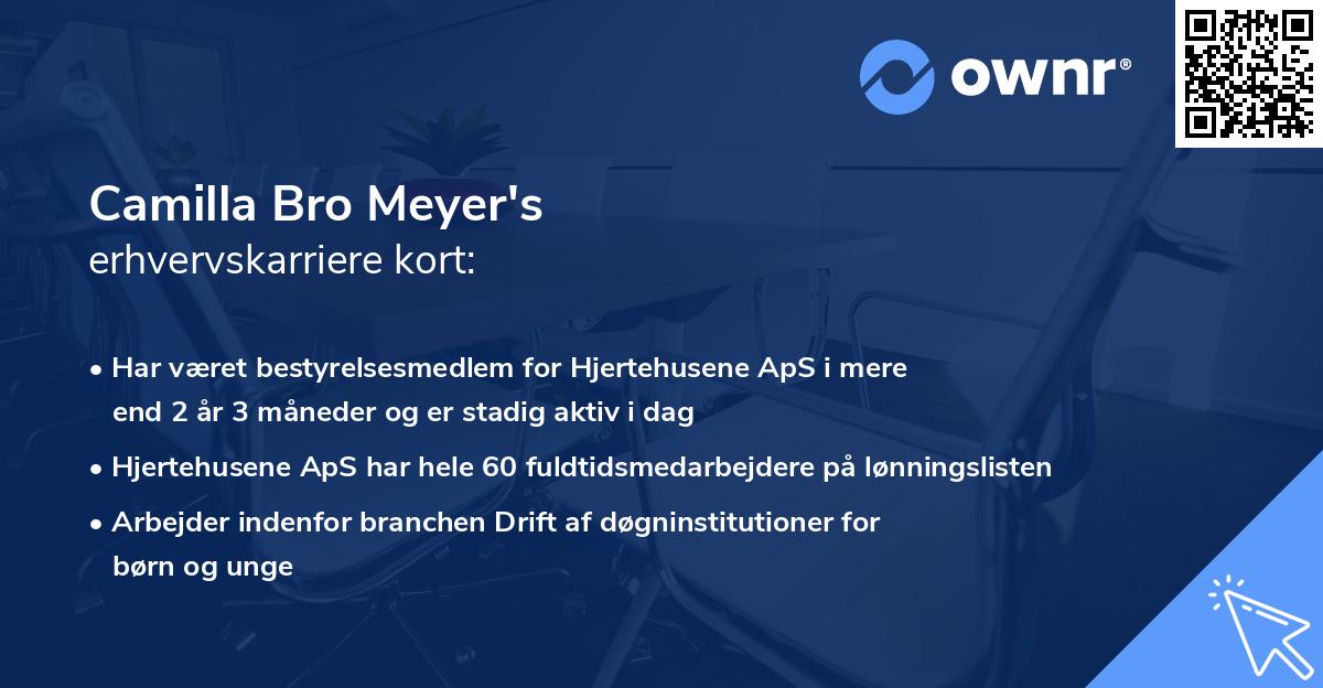 Camilla Bro Meyer's erhvervskarriere kort