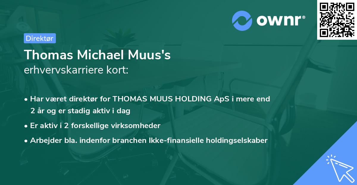 Thomas Michael Muus's erhvervskarriere kort