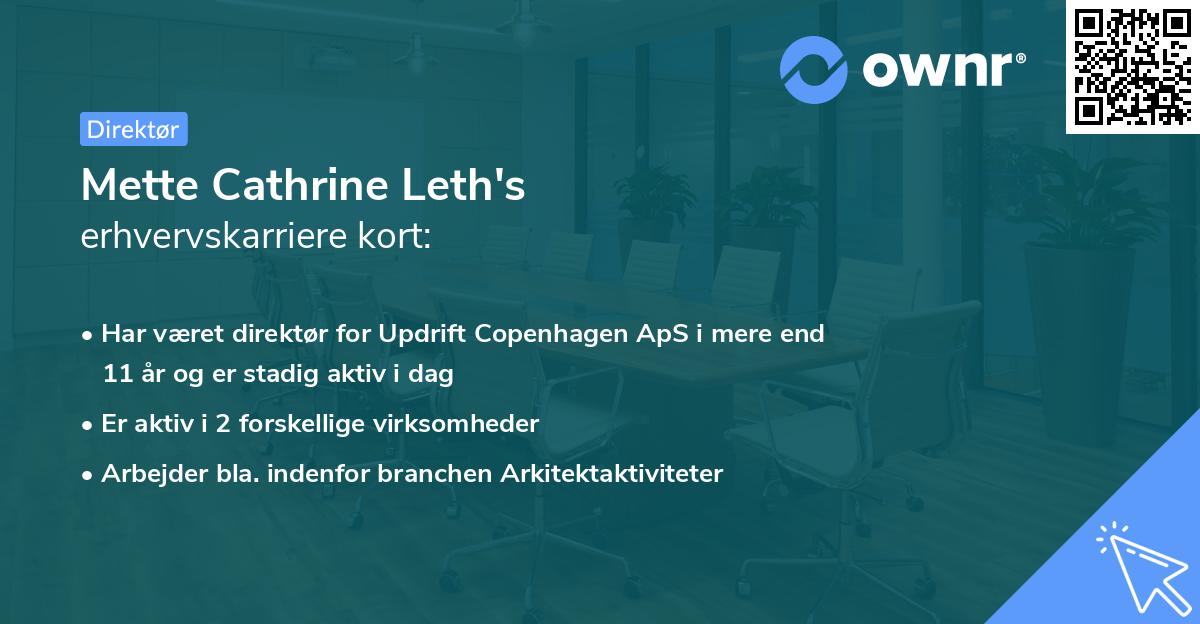 Mette Cathrine Leth's erhvervskarriere kort