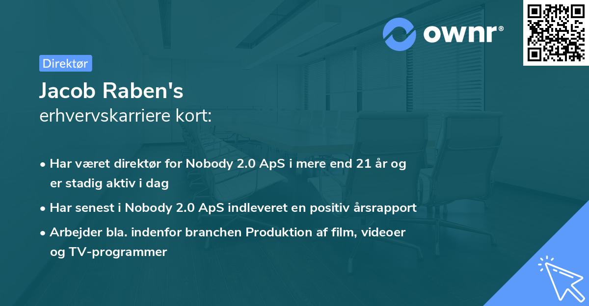 Jacob Raben's erhvervskarriere kort