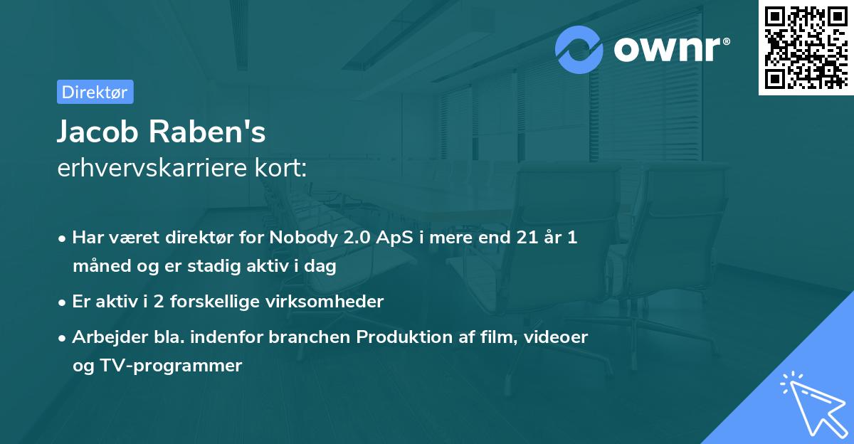 Jacob Raben's erhvervskarriere kort