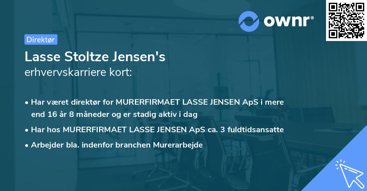 Lasse Stoltze Jensen's erhvervskarriere kort