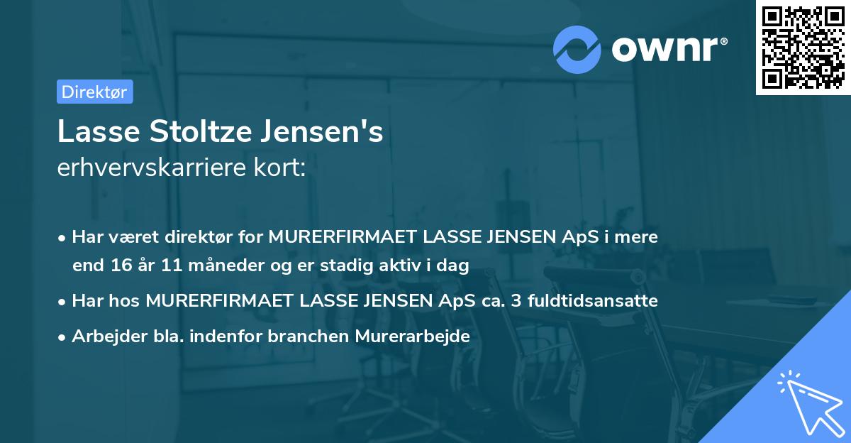 Lasse Stoltze Jensen's erhvervskarriere kort