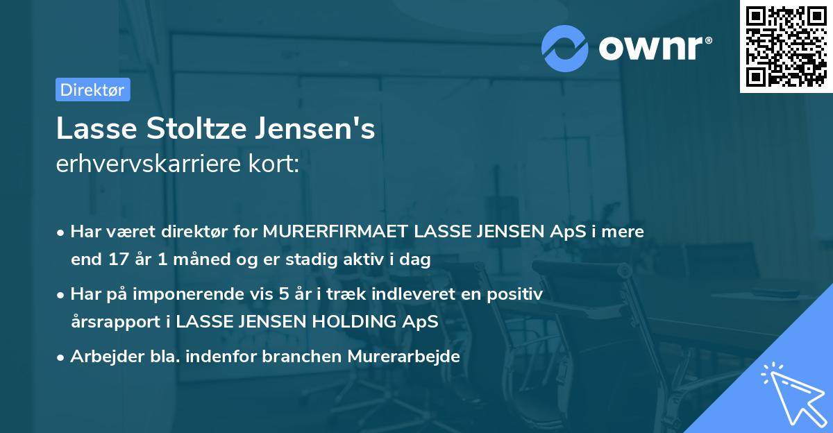 Lasse Stoltze Jensen's erhvervskarriere kort