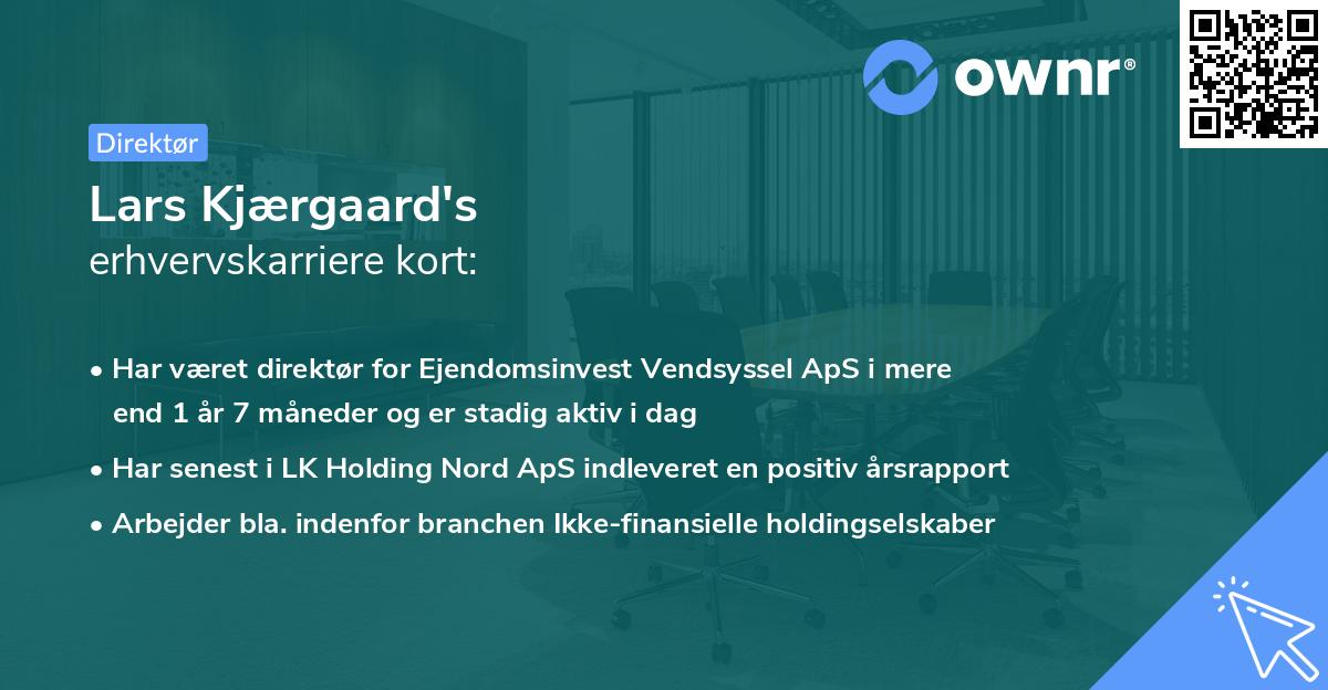 Lars Kjærgaard's erhvervskarriere kort