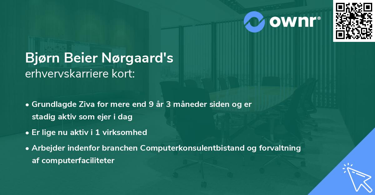 Bjørn Beier Nørgaard's erhvervskarriere kort