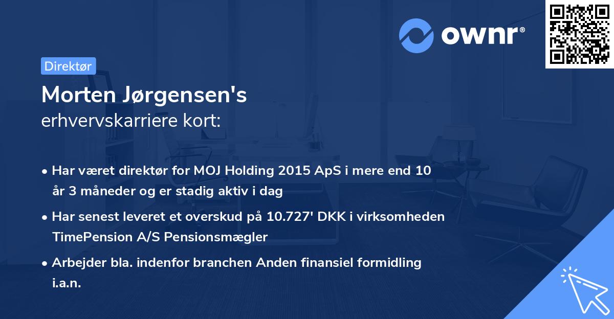 Morten Jørgensen's erhvervskarriere kort