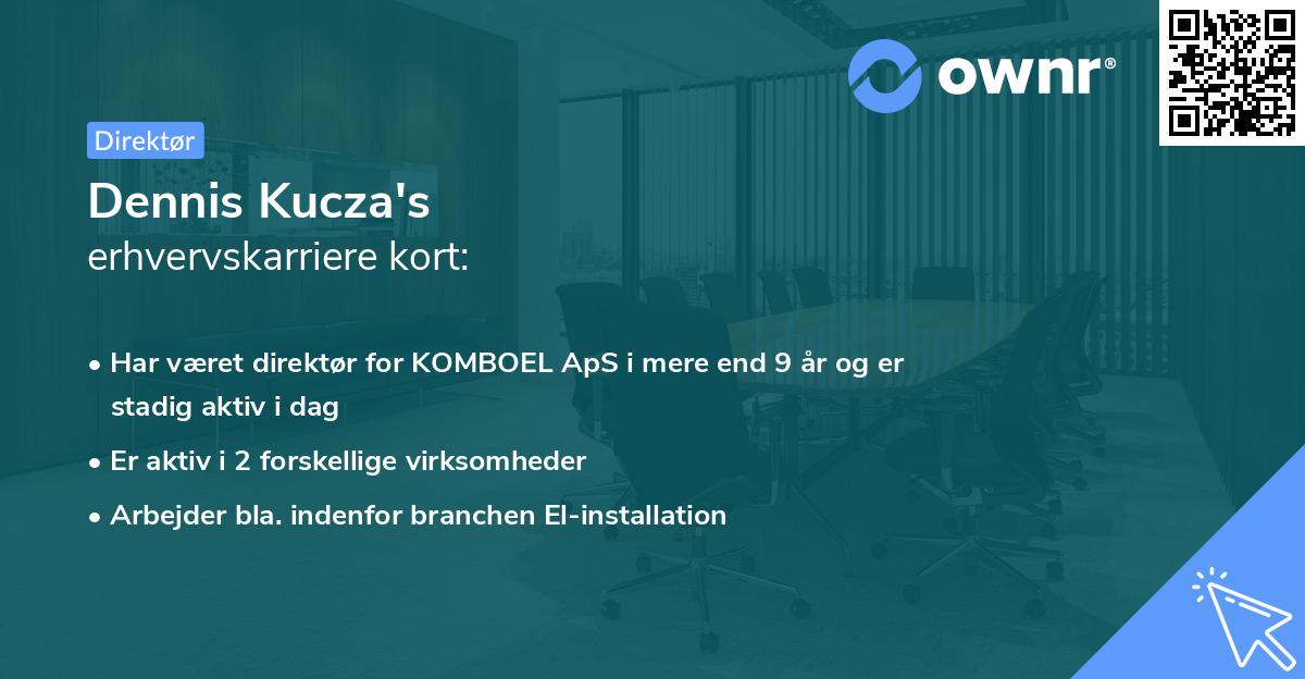 Dennis Kucza's erhvervskarriere kort