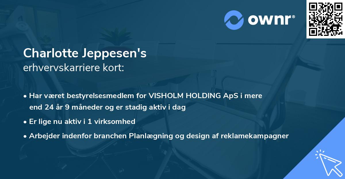 Charlotte Jeppesen's erhvervskarriere kort