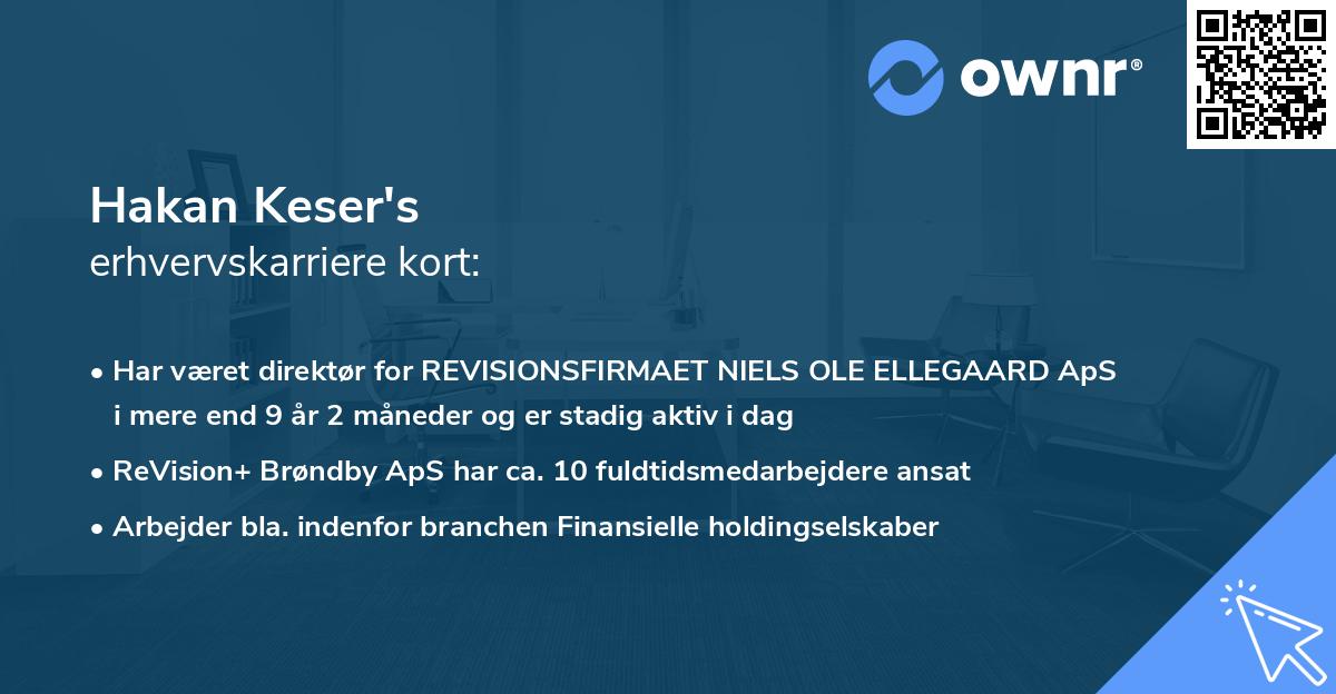 Hakan Keser's erhvervskarriere kort