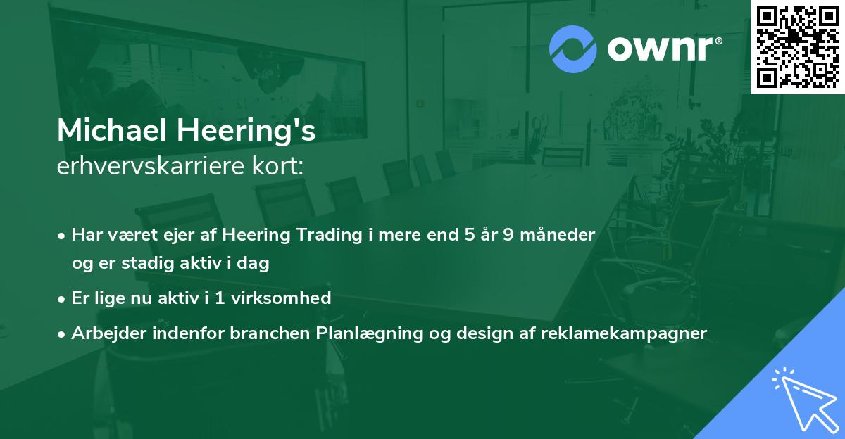 Michael Heering's erhvervskarriere kort