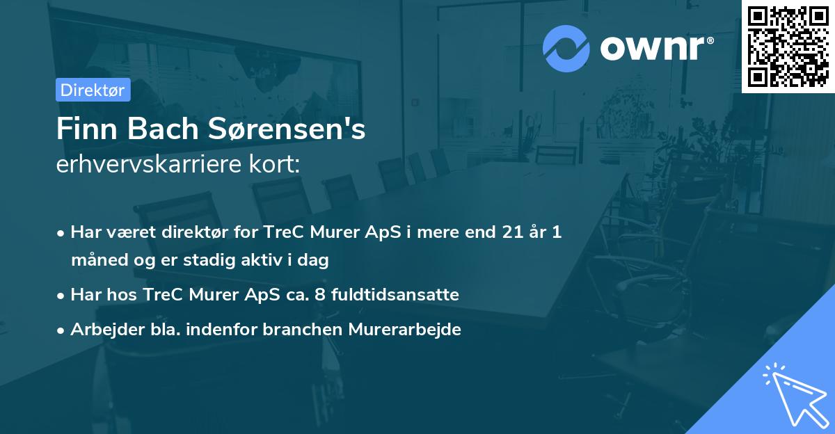 Finn Bach Sørensen's erhvervskarriere kort