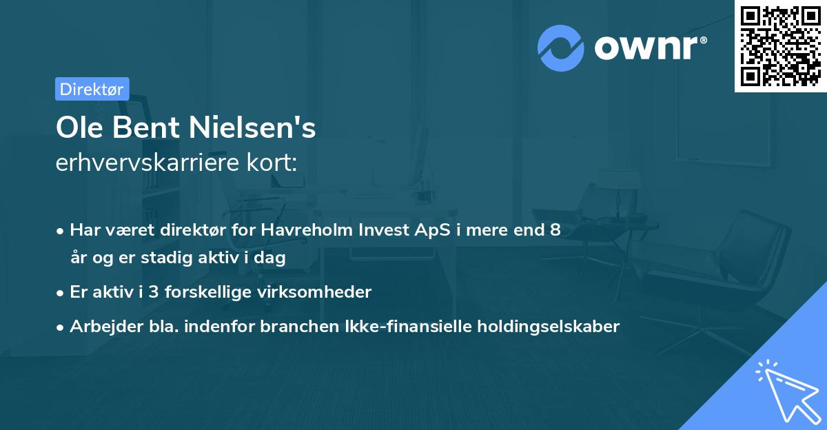 Ole Bent Nielsen's erhvervskarriere kort