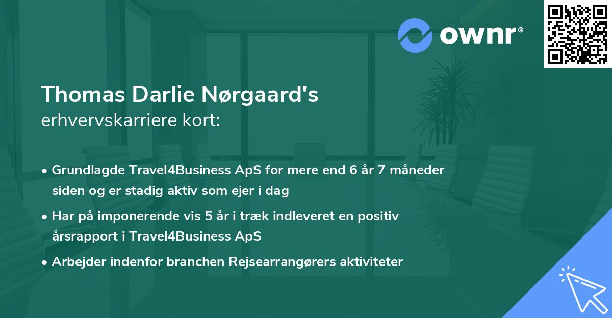 Thomas Darlie Nørgaard's erhvervskarriere kort