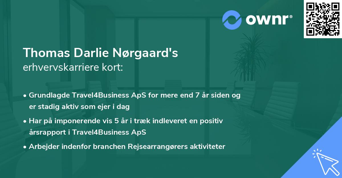 Thomas Darlie Nørgaard's erhvervskarriere kort