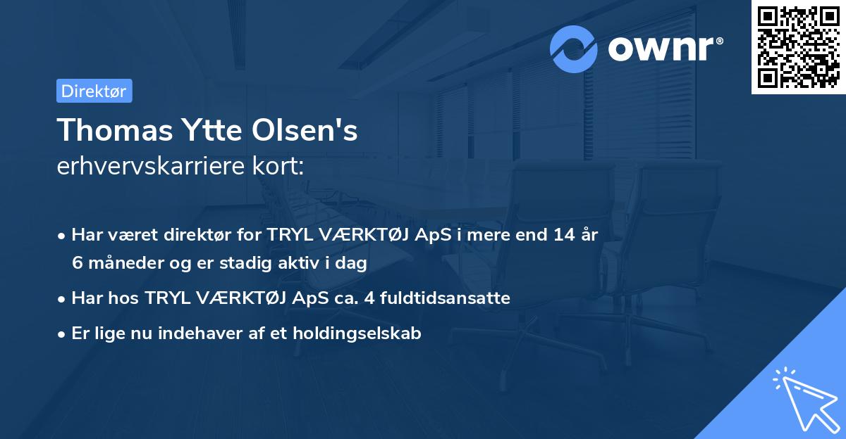 Thomas Ytte Olsen's erhvervskarriere kort