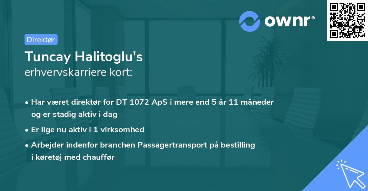 Tuncay Halitoglu's erhvervskarriere kort