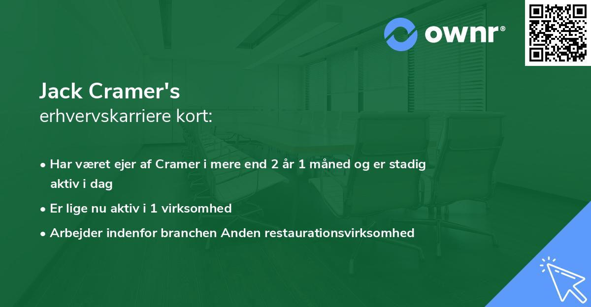 Jack Cramer's erhvervskarriere kort