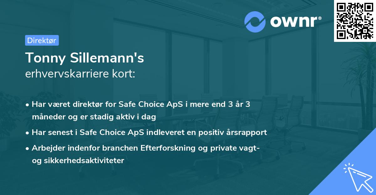 Tonny Sillemann's erhvervskarriere kort