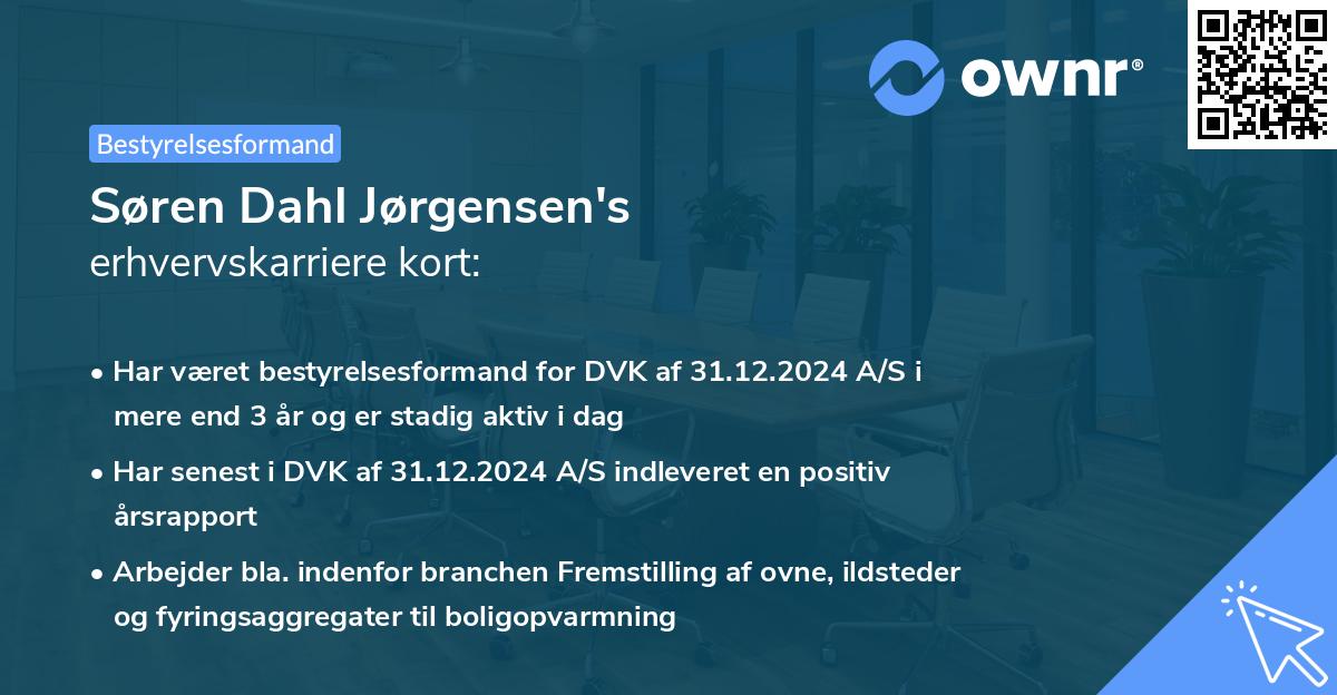 Søren Dahl Jørgensen's erhvervskarriere kort