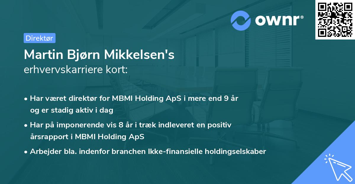 Martin Bjørn Mikkelsen's erhvervskarriere kort