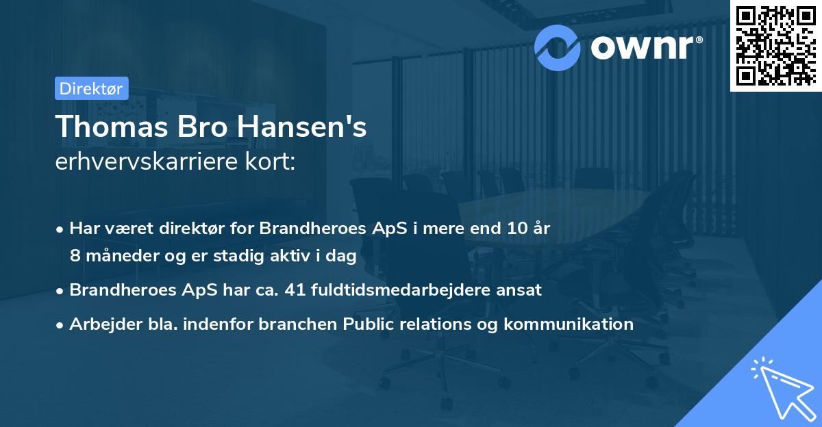 Thomas Bro Hansen's erhvervskarriere kort