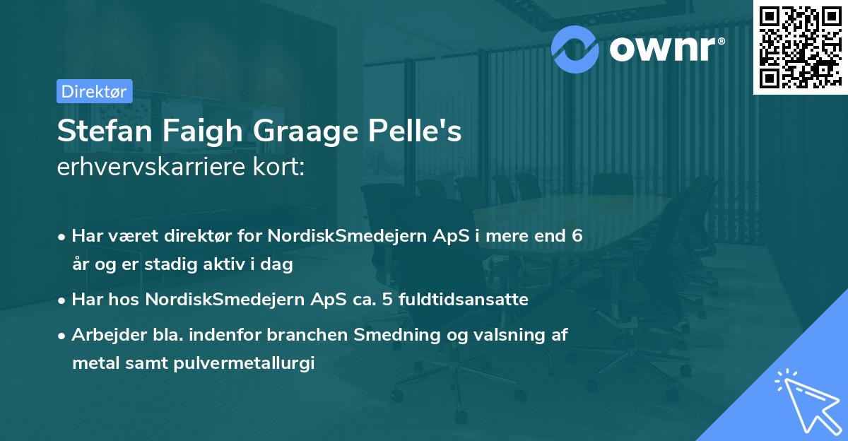 Stefan Faigh Graage Pelle's erhvervskarriere kort
