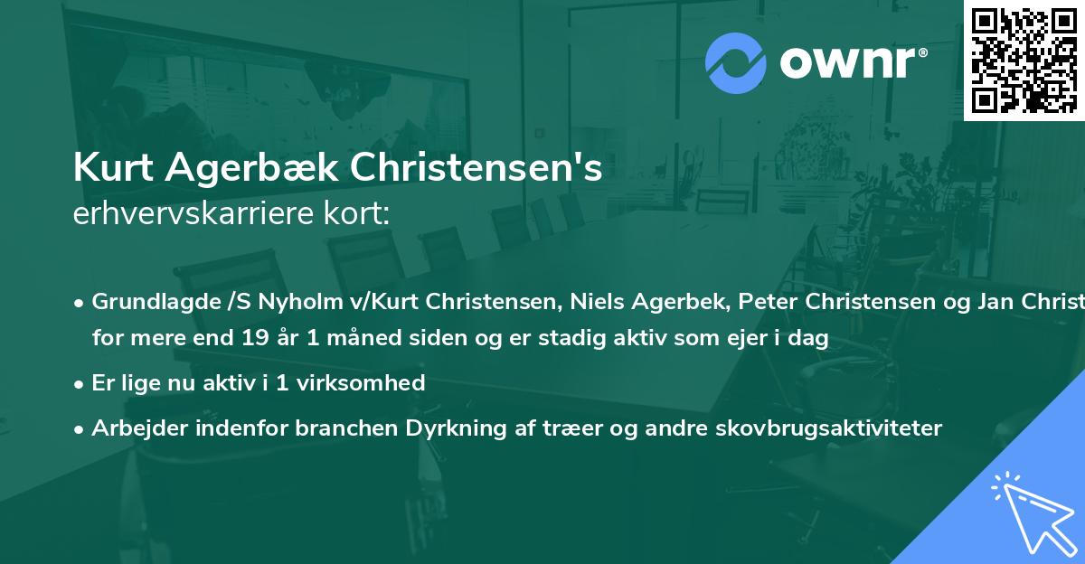 Kurt Agerbæk Christensen's erhvervskarriere kort