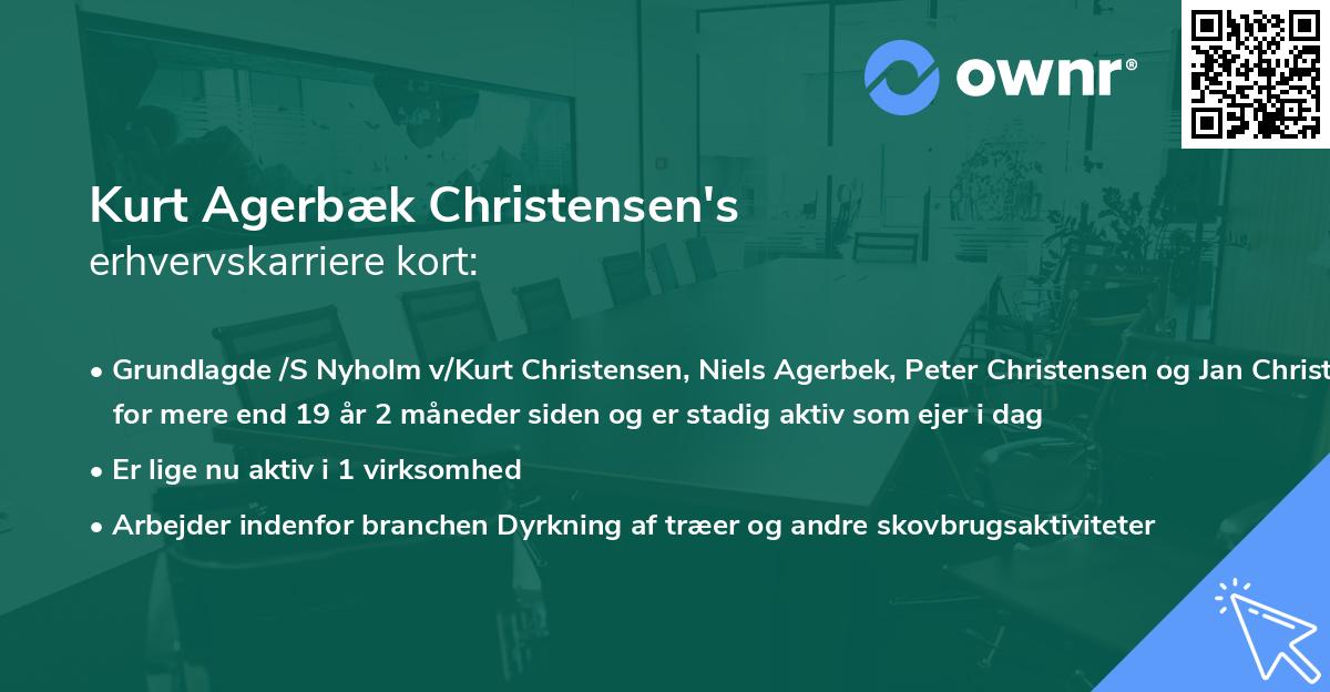 Kurt Agerbæk Christensen's erhvervskarriere kort